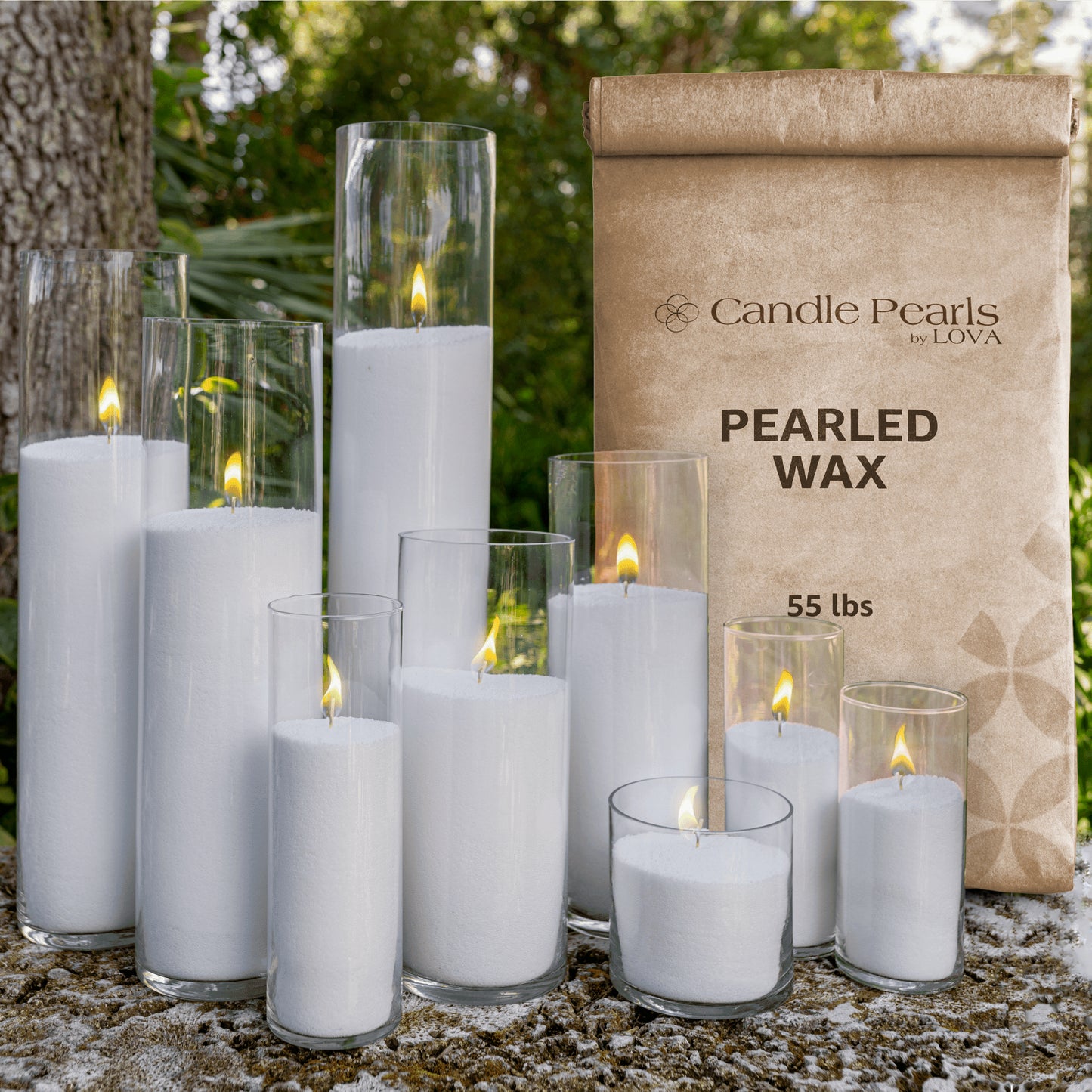 LOVA Pearled Wax 55 lbs (25kg) +150 wicks (for Business (w/RC) - Candle Pearls