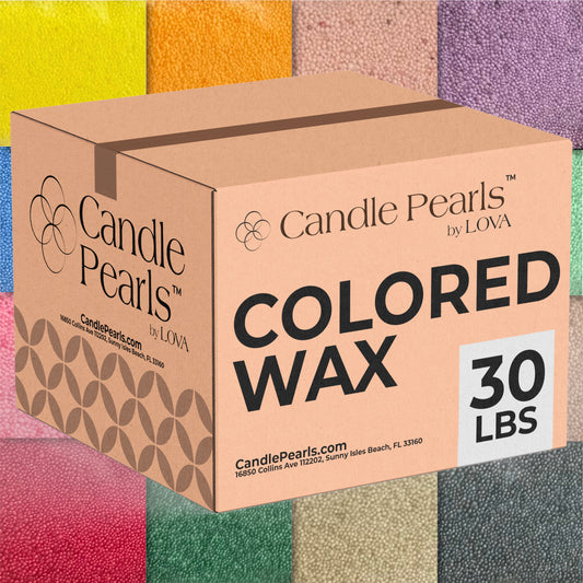 LOVA Colored Sand Wax 30 lbs +150 wicks (Worldwide) - Candle Pearls