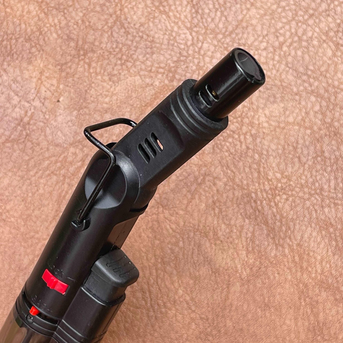 Black Lova Torch Lighter with lock-on feature from Candle Pearls