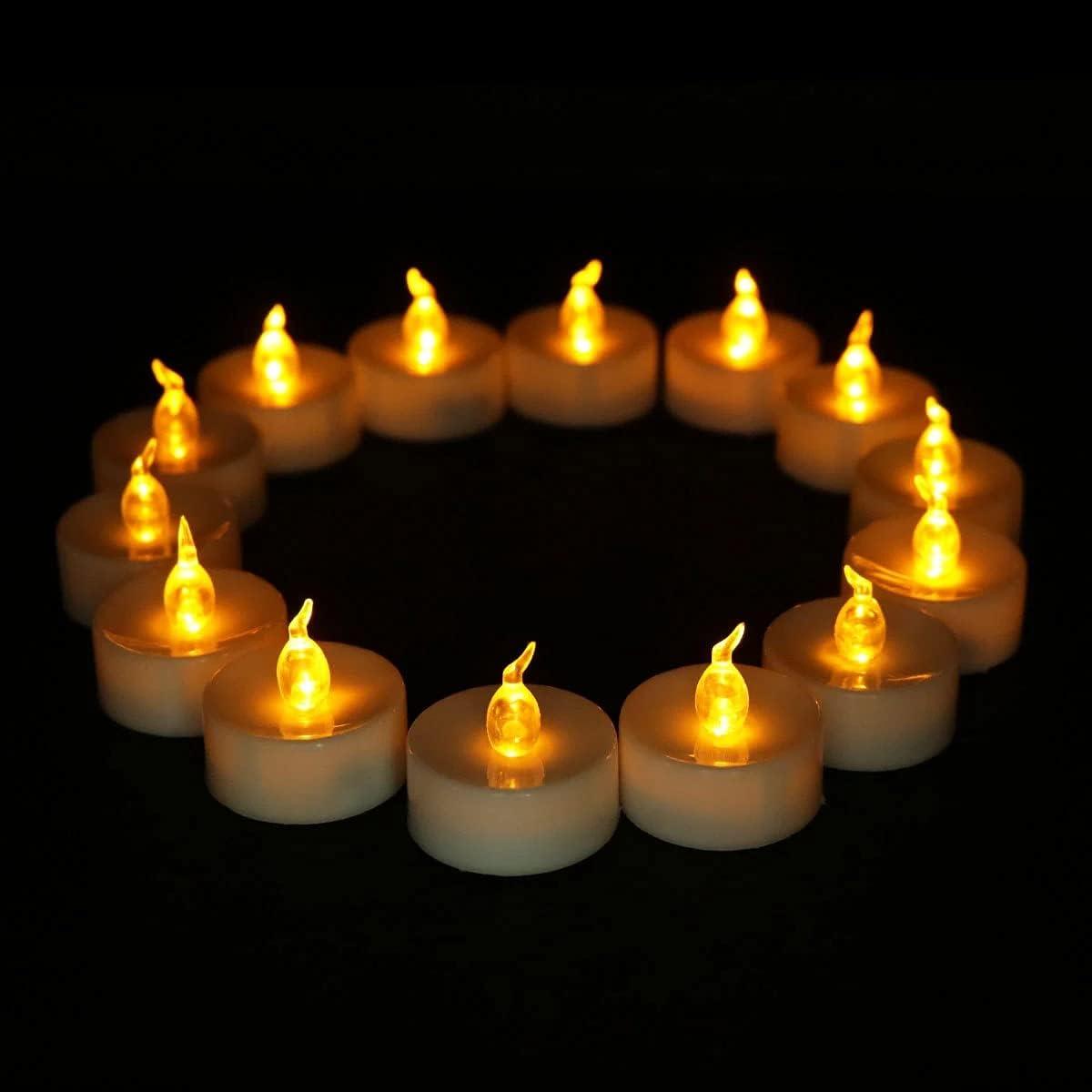 100-pack of flameless LED tea lights from Candle Pearls."