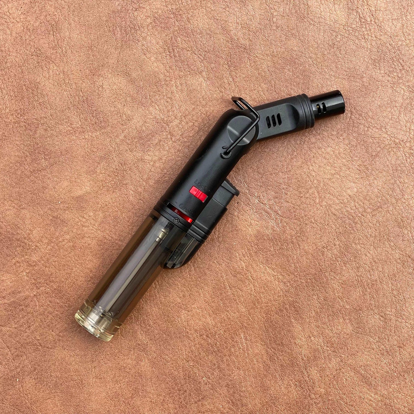 Black Lova Torch Lighter with lock-on feature from Candle Pearls