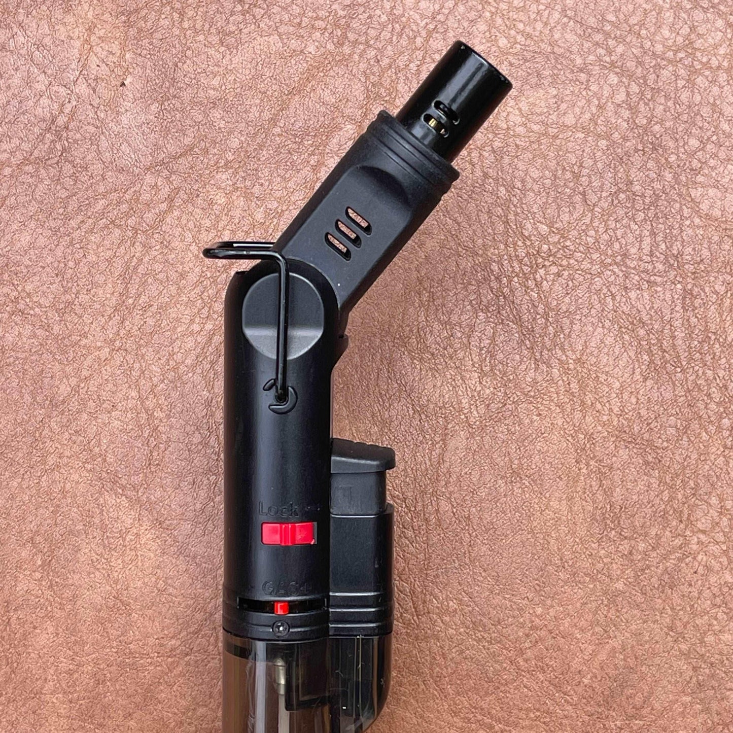 Black Lova Torch Lighter with lock-on feature from Candle Pearls