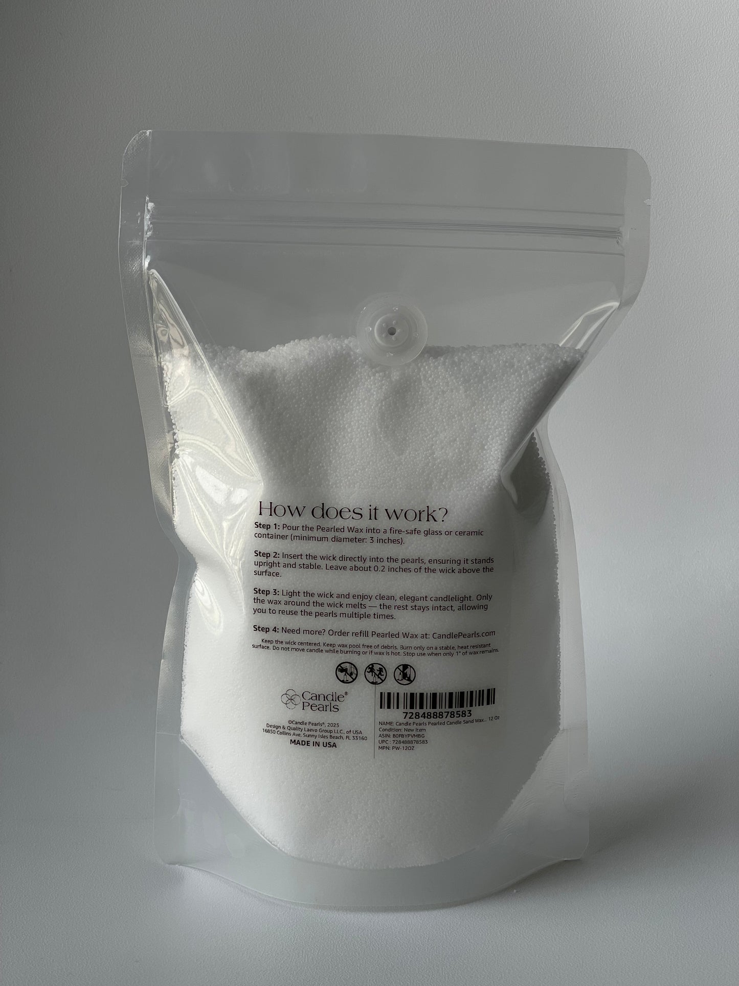 Pearled Candle Wax 10 oz +10 wicks