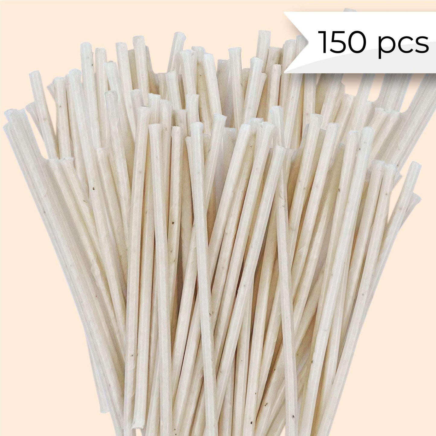 Pack of waxed wicks, 2.5 inches long, from Candle Pearls."