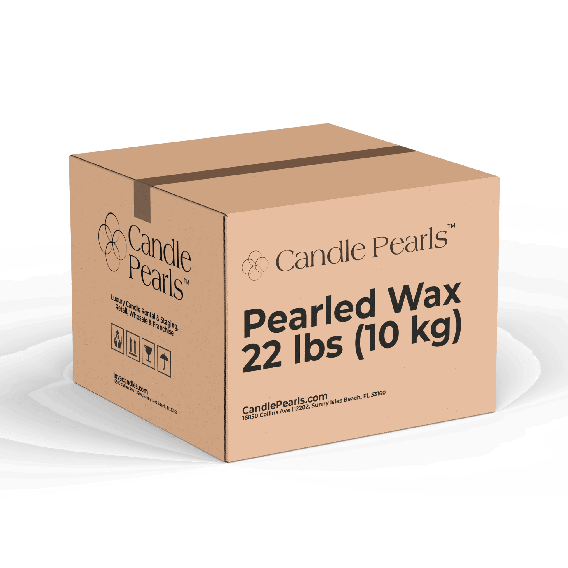 Candle Pearls™ Sand Wax 22 lbs (10kg) - Pearled Wax Candle Powder Sand Wax Candle Sand Candles Granulated Natural Plant Wax Self Melting Wedding +100 wicks