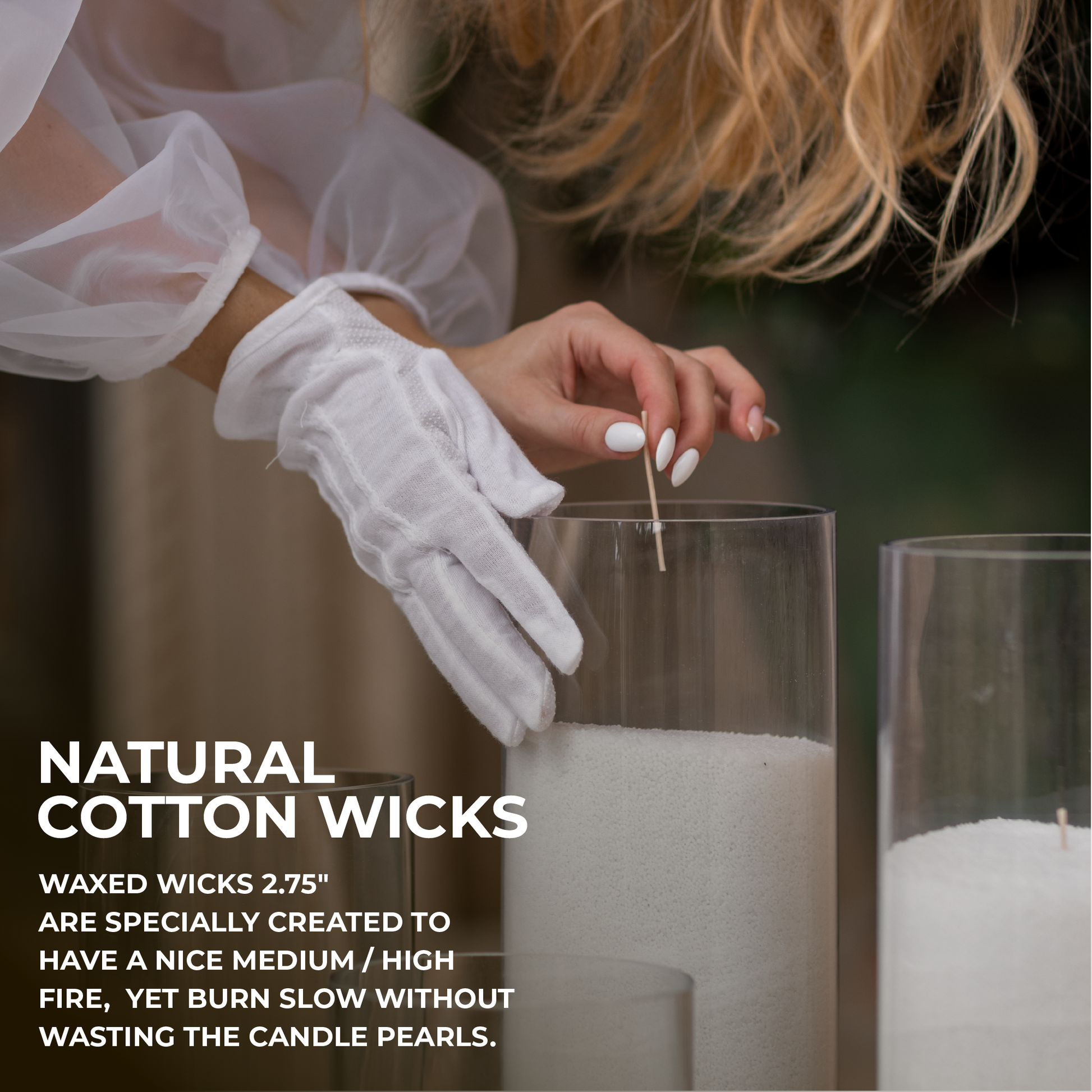 LOVA Waxed Wicks 2.75" (Wordlwide) - Candle Pearls