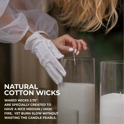 LOVA Waxed Wicks 2.75" (Wordlwide) - Candle Pearls